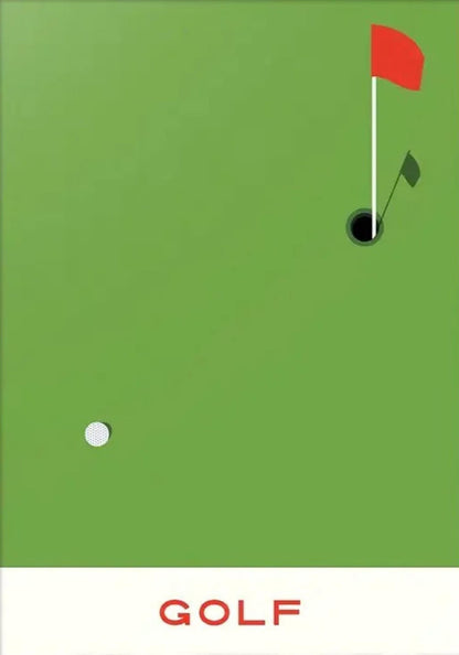 The Geometry of Victory | Golf Sports Art