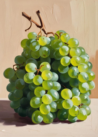 Grapes Still Life | Botanical Wall Art | Fruit Decor | Kitchen Decor | Fine Art Poster