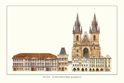 Old Town Hall | Prague | Czech Republic | Gothic and Renaissance Architecture | Bohemian Architectural Gems | European City Posters