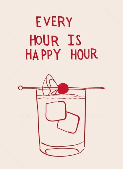 Minimalist Art | Every Hour Is Happy Hour